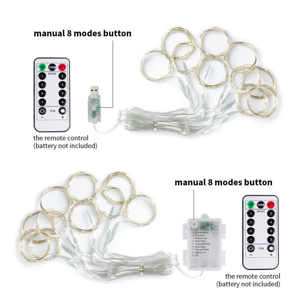 LED Fairy Lights with Remote Control – Versatile and Dimmable USB Garland Lights for Christmas, Weddings, and Home Decor - Image 3