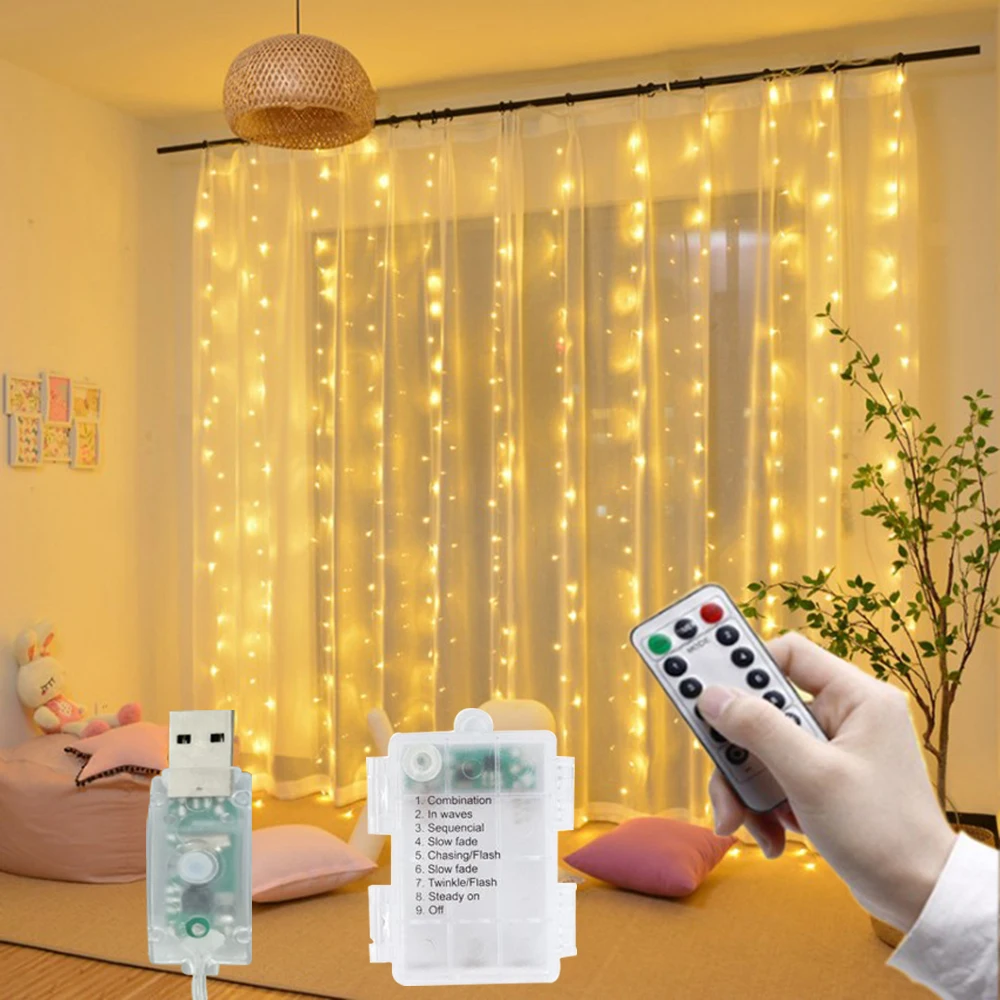 LED Fairy Lights with Remote Control – Versatile and Dimmable USB Garland Lights for Christmas, Weddings, and Home Decor